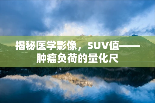 揭秘医学影像，SUV值——肿瘤负荷的量化尺