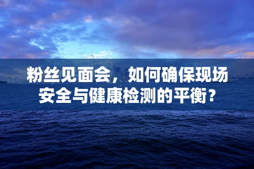 粉丝见面会，如何确保现场安全与健康检测的平衡？
