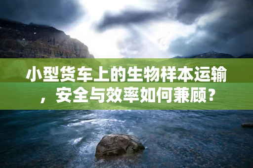 小型货车上的生物样本运输，安全与效率如何兼顾？