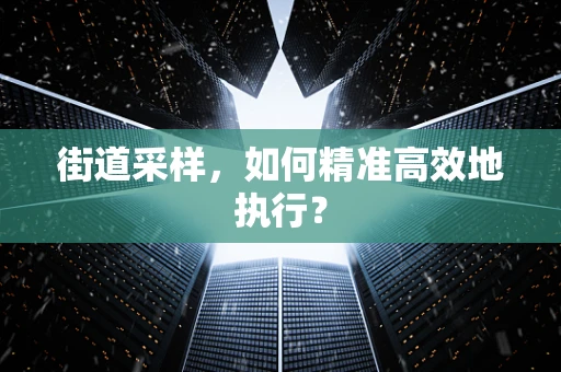 街道采样，如何精准高效地执行？