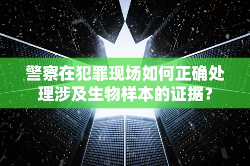 警察在犯罪现场如何正确处理涉及生物样本的证据？