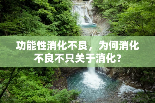 功能性消化不良，为何消化不良不只关于消化？