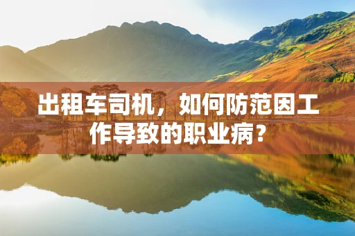 出租车司机，如何防范因工作导致的职业病？