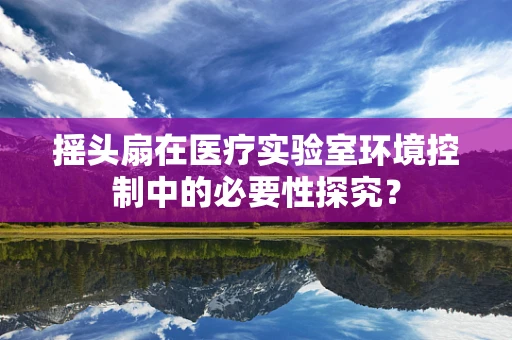 摇头扇在医疗实验室环境控制中的必要性探究？