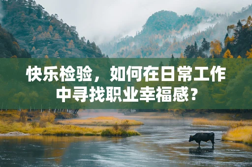 快乐检验，如何在日常工作中寻找职业幸福感？