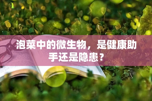 泡菜中的微生物，是健康助手还是隐患？