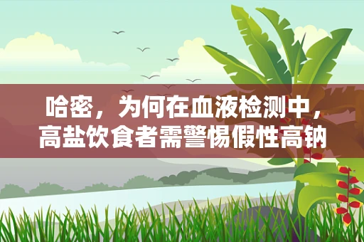哈密，为何在血液检测中，高盐饮食者需警惕假性高钠血症？