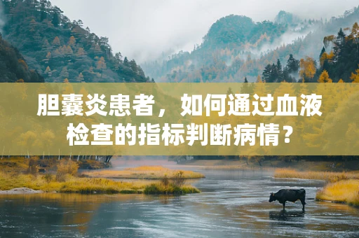 胆囊炎患者，如何通过血液检查的指标判断病情？