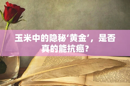 玉米中的隐秘‘黄金’，是否真的能抗癌？