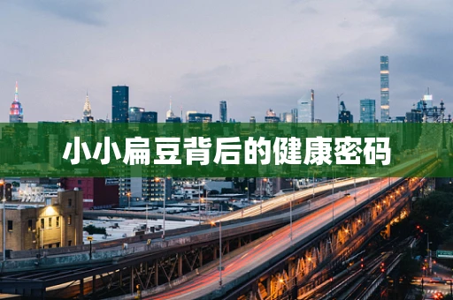 小小扁豆背后的健康密码