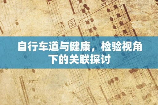 自行车道与健康，检验视角下的关联探讨