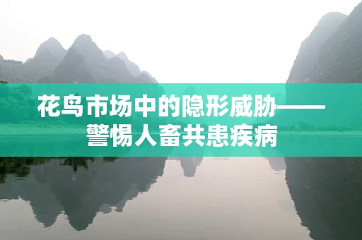 花鸟市场中的隐形威胁——警惕人畜共患疾病