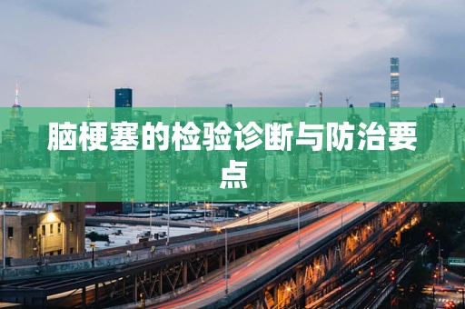 脑梗塞的检验诊断与防治要点