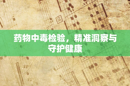 药物中毒检验，精准洞察与守护健康