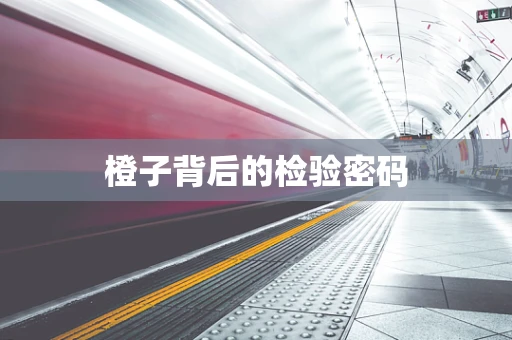 橙子背后的检验密码