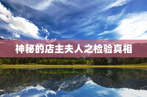 神秘的店主夫人之检验真相