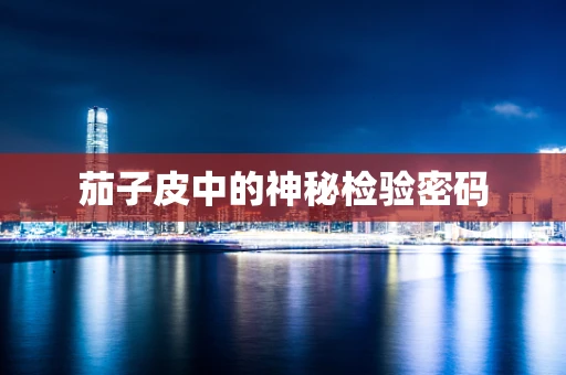 茄子皮中的神秘检验密码