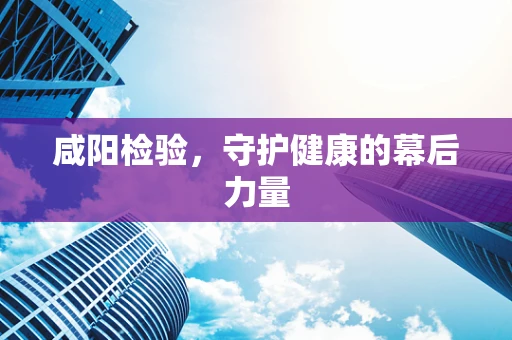 咸阳检验，守护健康的幕后力量