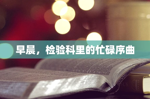 早晨，检验科里的忙碌序曲