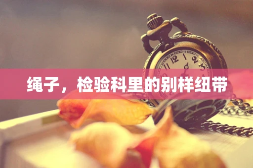 绳子，检验科里的别样纽带