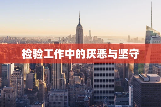 检验工作中的厌恶与坚守