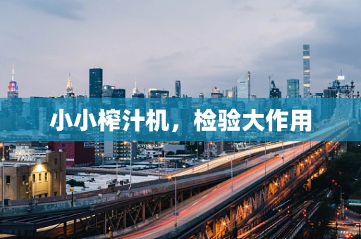 小小榨汁机，检验大作用
