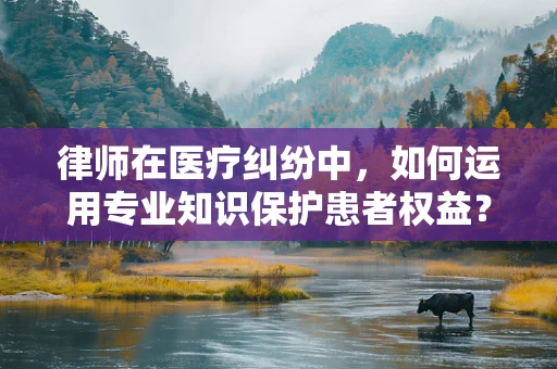 律师在医疗纠纷中，如何运用专业知识保护患者权益？