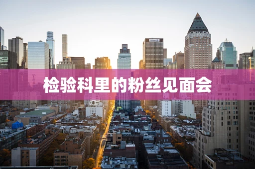 检验科里的粉丝见面会