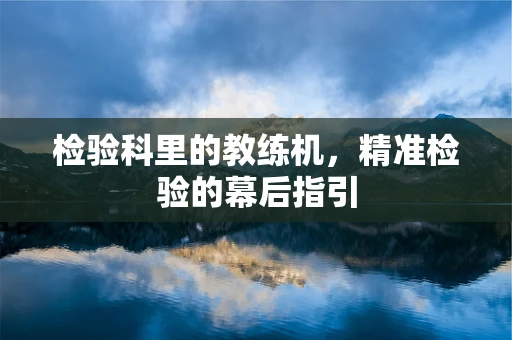 检验科里的教练机，精准检验的幕后指引